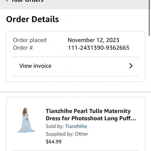 Maternity Photos Light Blue Strapless Dress with Pearl Embellishments Corset tie - Picture 5 of 8